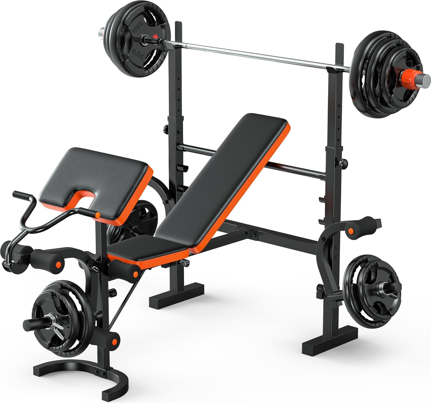 Home Gym Set - 6-in-1 Weight Bench 770LBS with Leg