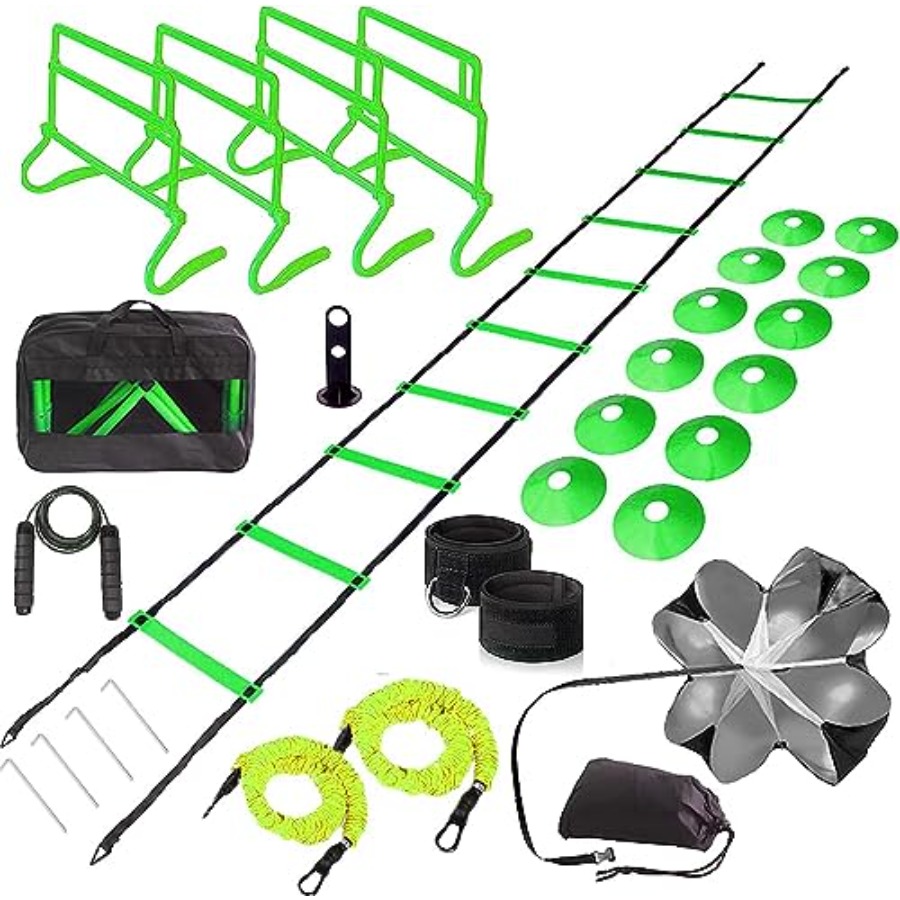 Agility Ladder Speed - Adjustable Speed Training Hurdles Fitness and