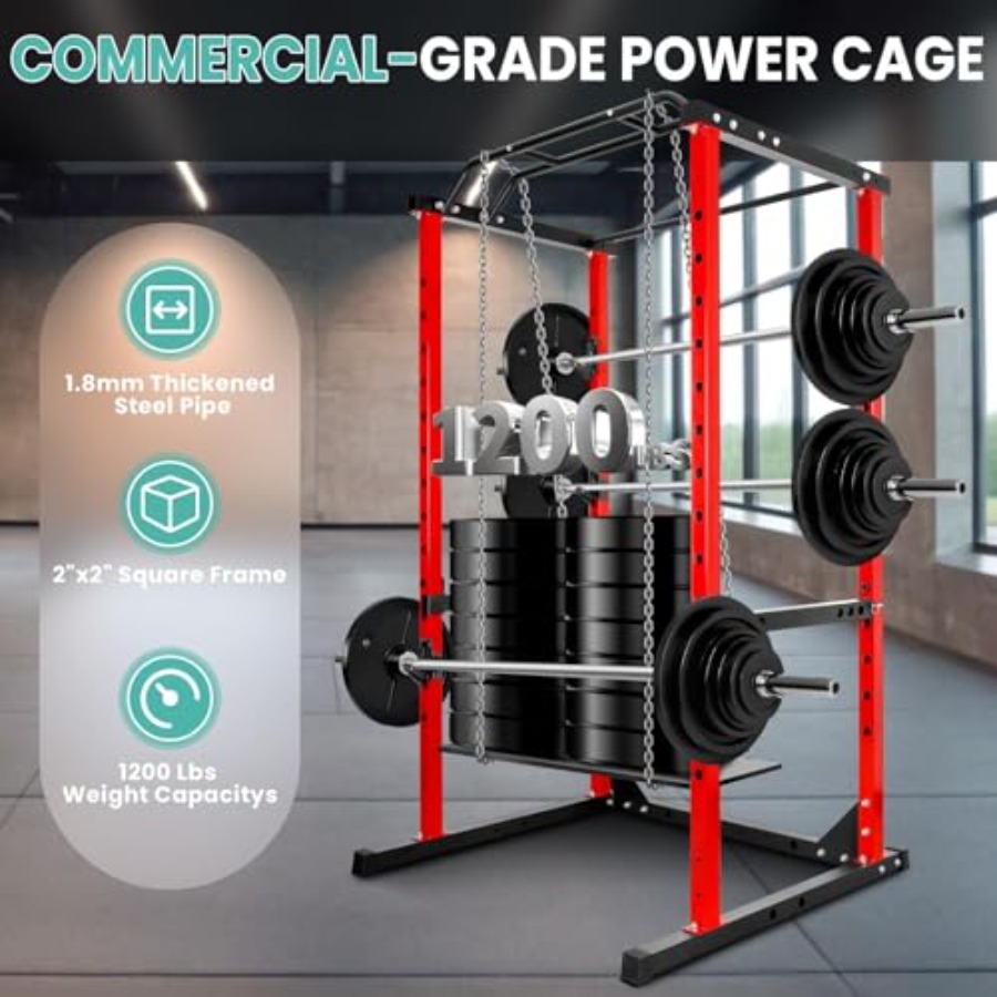 Red Smith Machine Power Cage 1 - огляд і ціна Home Gym With Smith Machine