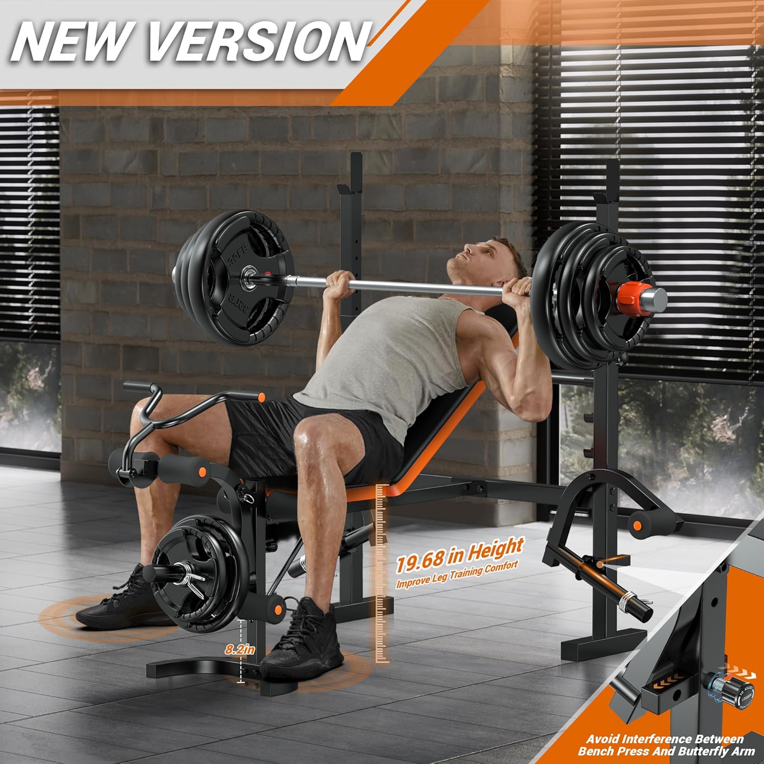 6-in-1 Weight Bench 770LBS wit - огляд і ціна Home Gym Set