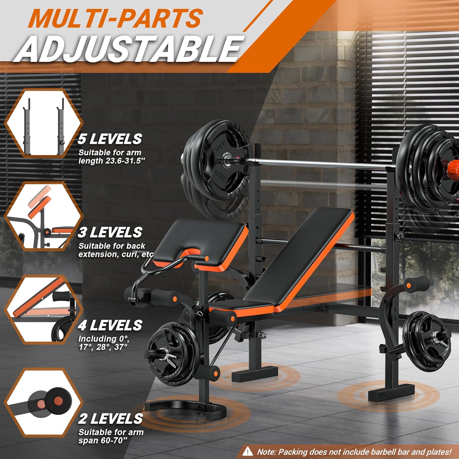 6-in-1 Weight Bench 770LBS wit - огляд і ціна Home Gym Set