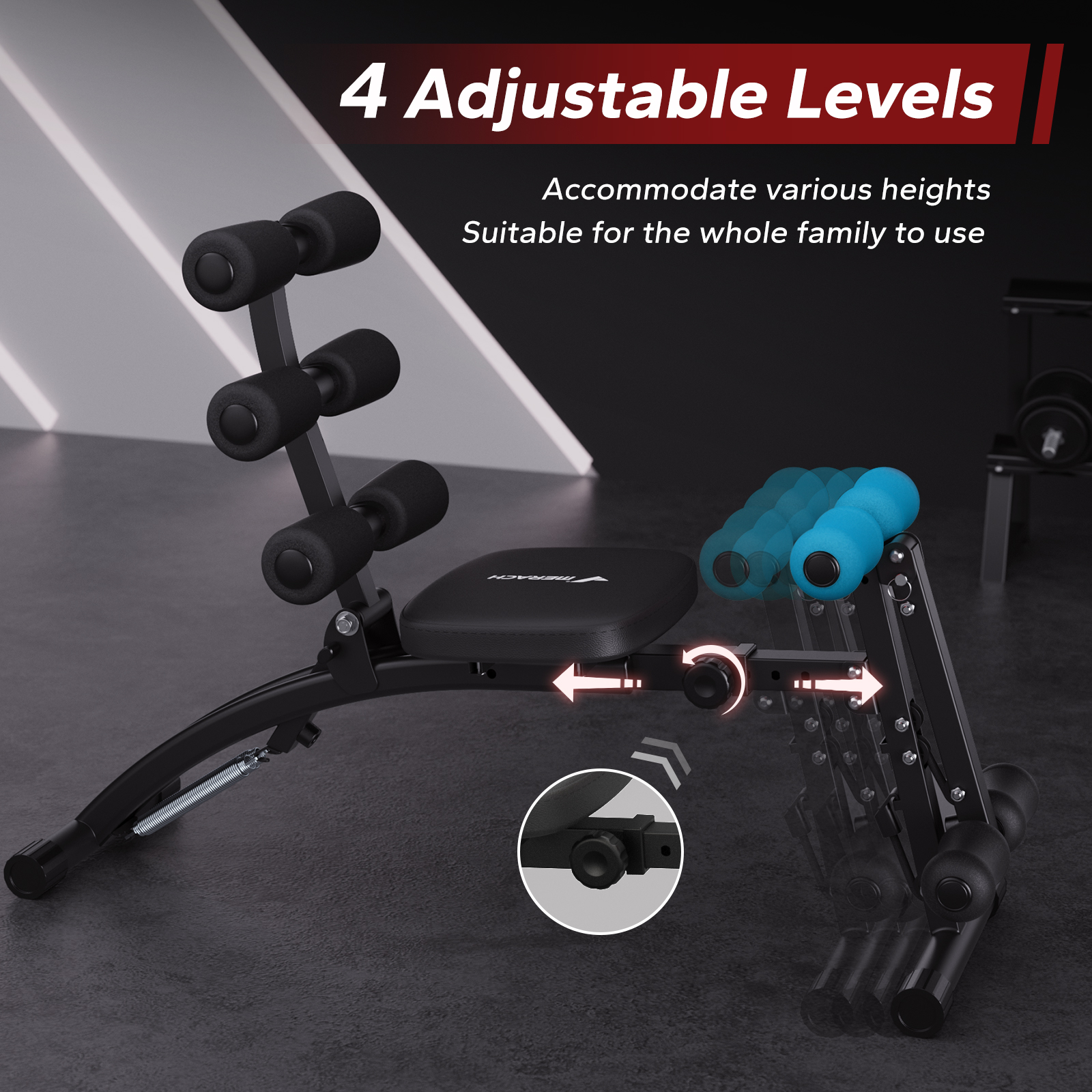 MERACH Ab Machine Multi-Functi - огляд і ціна Home Gym Tunturi