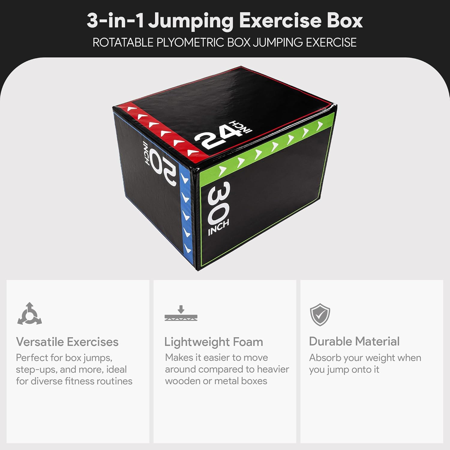 3-in-1 Foam Plyometric Jump Bo - огляд і ціна Home Gym Jump Box